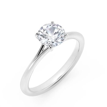 Icon Setting Solitaire Round Diamond Engagement Ring ER-1001-RD
