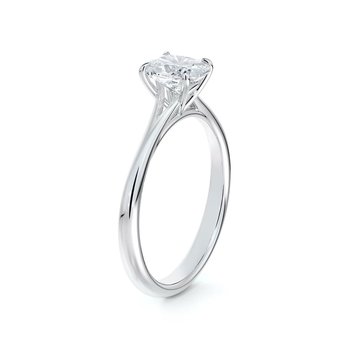 Icon Setting Solitaire Cushion Diamond Engagement Ring ER-1001-CU