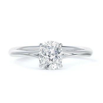Icon Setting Solitaire Cushion Diamond Engagement Ring ER-1001-CU