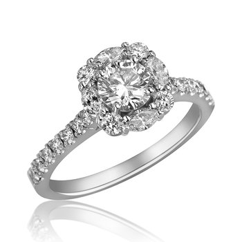 14-Karat White Gold Engagement Ring 805-34-675