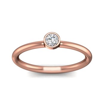 The Forevermark Tributeâ„˘ Collection Classic Bezel Stackable Ring FMT3010