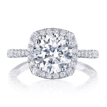 Round with Cushion Bloom Engagement Ring HT2571CU