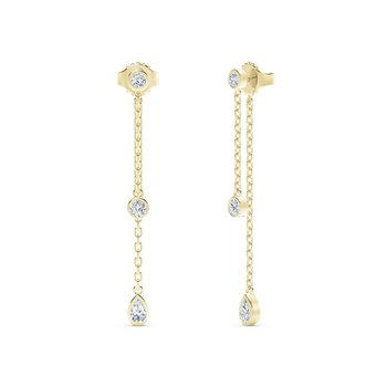The Forevermark Tributeâ„˘ Collection Round and Pear Diamond Drop Earrings  FMT4030
