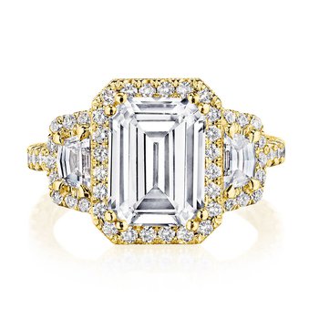 Emerald 3-Stone Engagement Ring HT2678EC