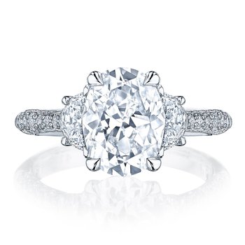 Oval 3-Stone Engagement Ring HT2689OV