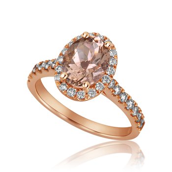 14-Karat Rose Gold Morganite Ring 800-191-2712