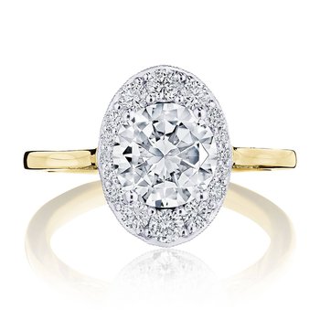 Round, Oval Bloom Engagement Ring HT2577RDOV