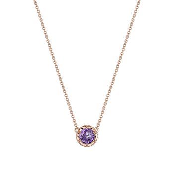 Petite Crescent Station Necklace featuring Amethyst SN23701FP