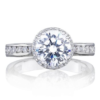 Round with Cushion Bloom Engagement Ring 2646-3RDR