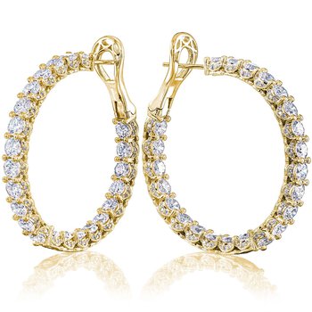 Diamond Hoop Earrings FE815Y