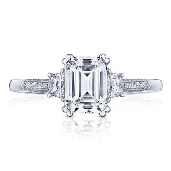 Emerald 3-Stone Engagement Ring 2659EC