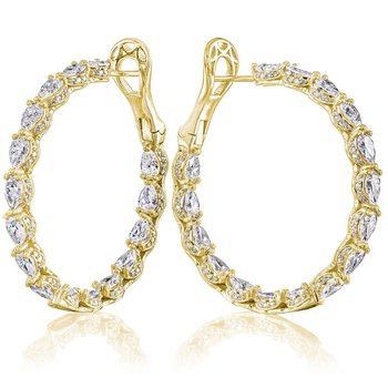 Diamond Hoop Earrings FE812Y