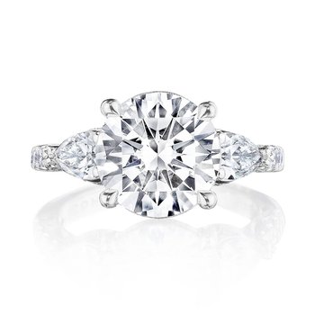 Round 3-Stone Engagement Ring 269522RD
