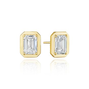 Emerald Diamond Stud Earring - 4.1ct FE823EC85X6LDY