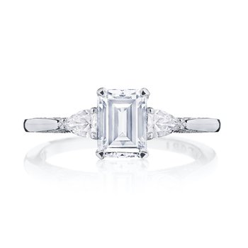 Emerald 3-Stone Engagement Ring 2668EC