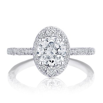 Round, Oval Bloom Engagement Ring HT2576RDOV