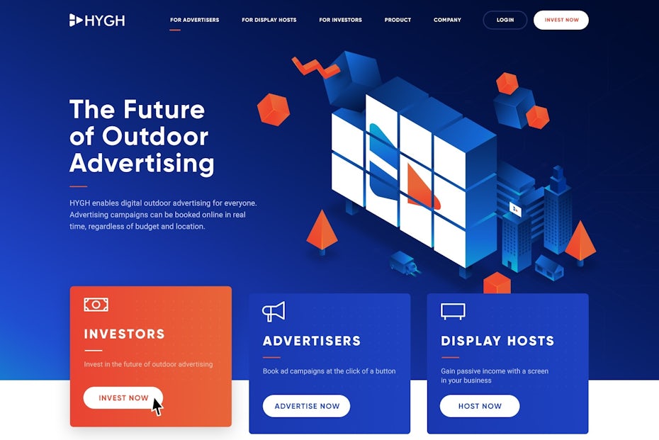 Example of 2020 web design trend of bold duotone