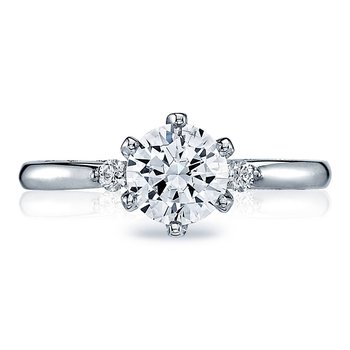 Round 3-Stone Engagement Ring 56-2RD