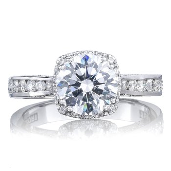 Round with Cushion Bloom Engagement Ring 2646-3RDC