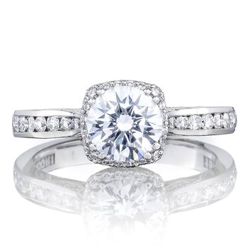 Round with Cushion Bloom Engagement Ring 2646-25RDC