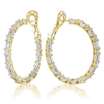 Diamond Hoop Earrings FE814Y
