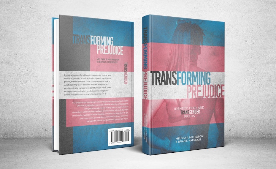 Color trends 2020 example: Transforming Prejudice book cover with transparent color overlay