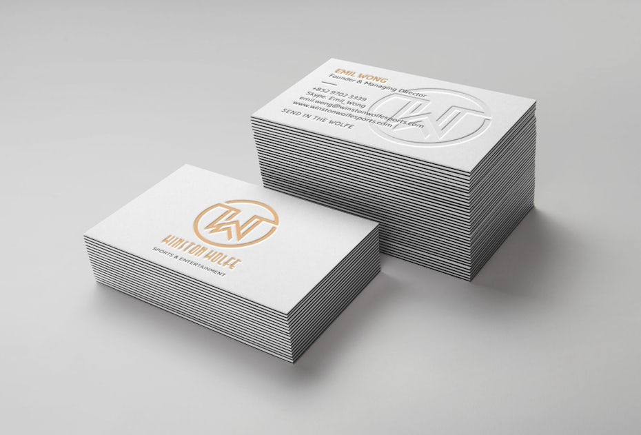 Business cards trends 2020 example: winston wolfe business card