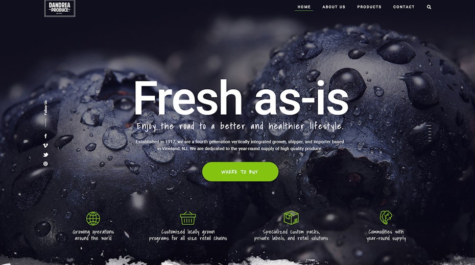 High contrast web design