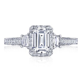 Emerald 3-Stone Engagement Ring 2662EC