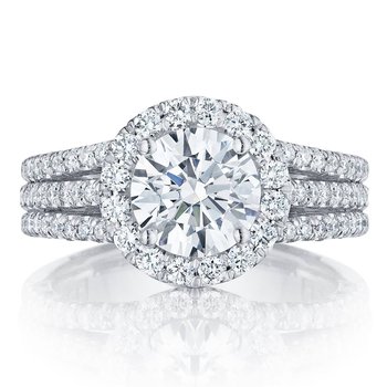 Round Bloom Engagement Ring HT2551RD