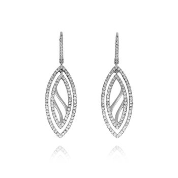 Double Marquise Cut Out Diamond Dangle Earrings 845-32-283
