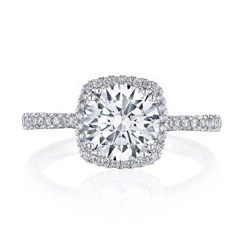 Round with Cushion Bloom Engagement Ring 2677CU
