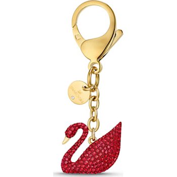 Swan Bag charm, Red, Gold-tone plated 5526754