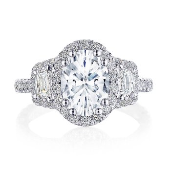 Oval 3-Stone Engagement Ring HT2677OV