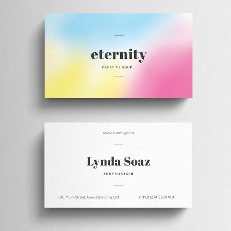 Gradient business card