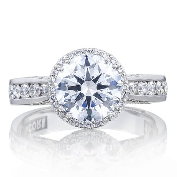 Round with Cushion Bloom Engagement Ring 2646-35RDR
