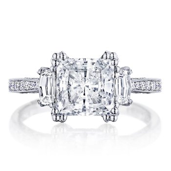 Princess 3-Stone Engagement Ring HT2655PR