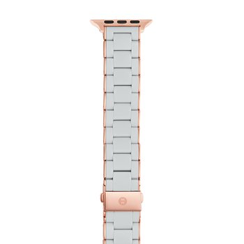 38/40/41mm and 42/44/45mm Fog and Pink-Tone Silicone-Wrapped Bracelet Band for Apple Watch® MS20GN767070