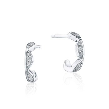 Closed Crescent Diamond Huggie Earrings SE257FW