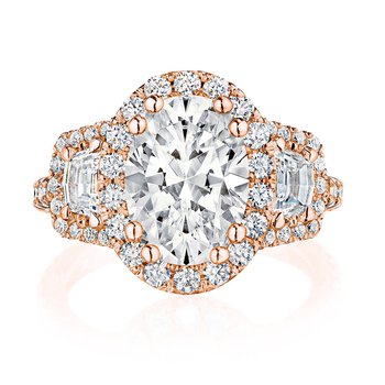 Oval 3-Stone Engagement Ring HT2678OV