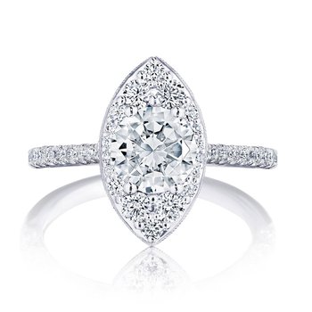Round, Marquise Bloom Engagement Ring HT2576RDMQ
