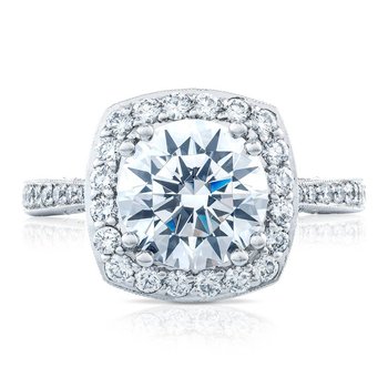 Round with Cushion Bloom Engagement Ring HT2652CU