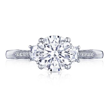 Round 3-Stone Engagement Ring 2659RD