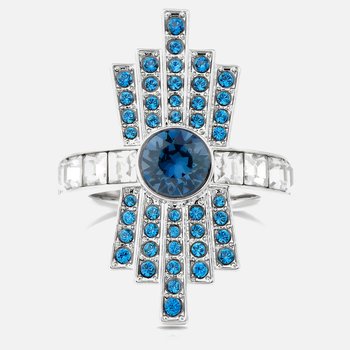 Karl Lagerfeld Cocktail Ring, Blue, Palladium plated 5569562