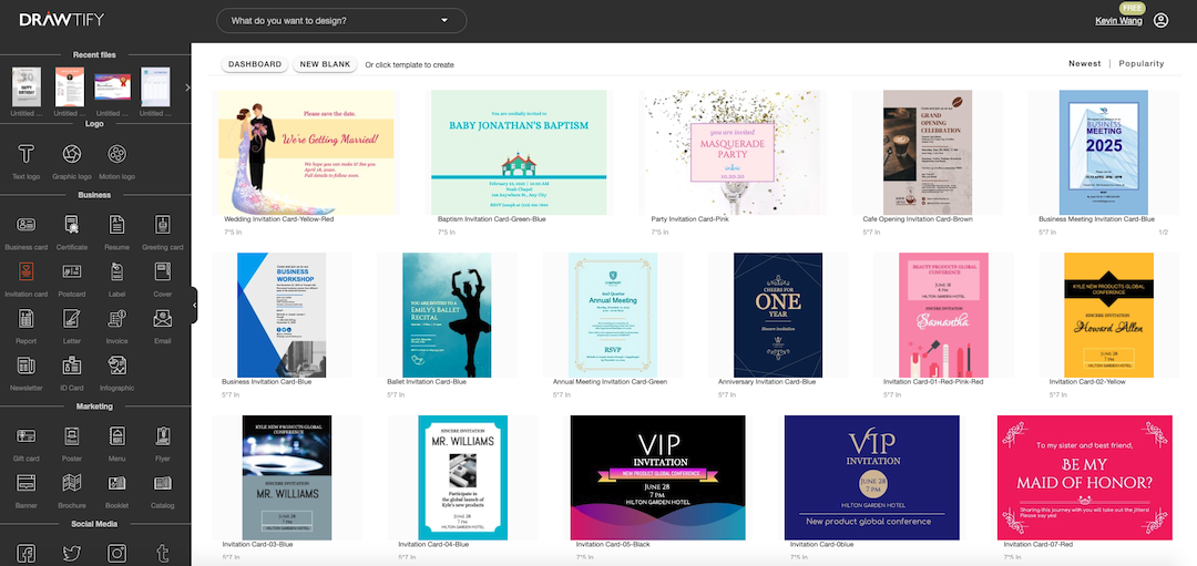 How to make an invitation card with Drawtify?