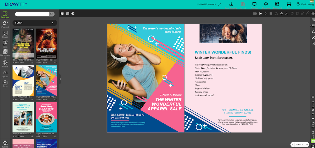 How to make a flyer with Drawtify?