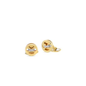 18K Yellow/White Marina Cufflinks With Diamonds 449127AJCFX0
