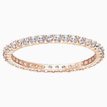 Vittore Ring, White, Rose-gold tone plated 5083129