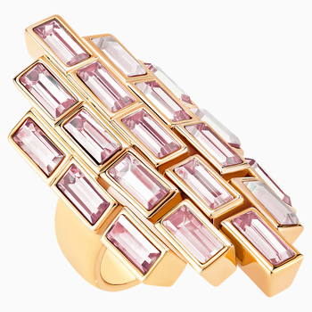Fluid Cocktail Ring, Violet, Rose-gold tone plated 5515360