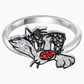 Looney Tunes Sylvester Motif Ring, Multi-colored, Rhodium plated 5513232